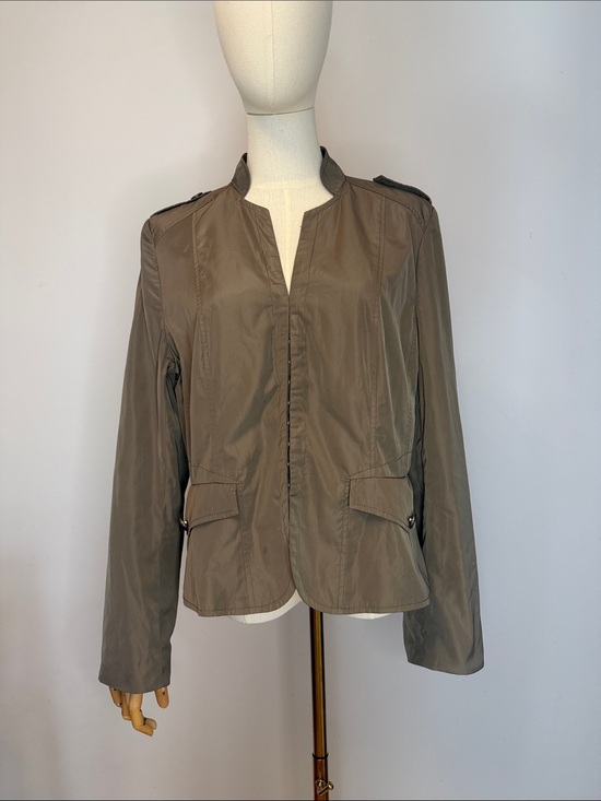 Mario Serrani Jackets & Blazers - Mario Serrani Italy Utility Blazer Jacket - Khaki Grey (Size 12)